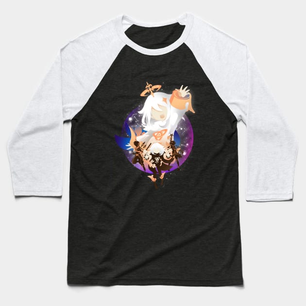 Cute Companion Paimon Baseball T-Shirt by HyperTwenty